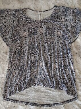 a:glow Maternity Patterned Soft Comfy Blouse Size Large